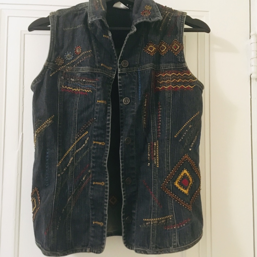Jeans boho vest